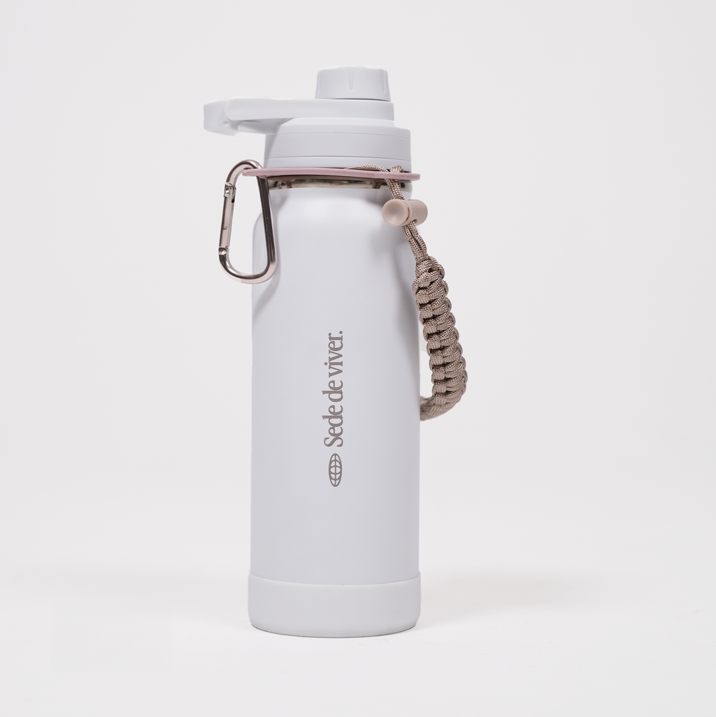 Garrafa Térmica Inox Sede de Viver Branca 700 ml